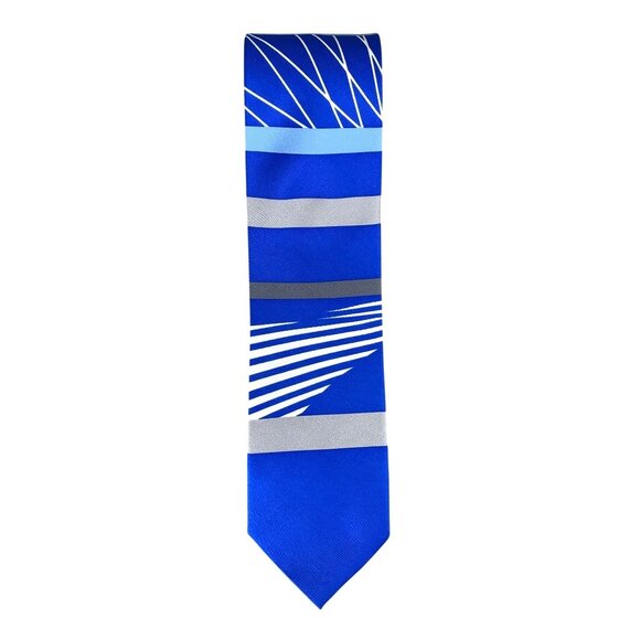 Milwaukee Art Museum Blue Calatrava Brise Soleil Silk Tie by Sierra Korthof - Picture 7 of 8
